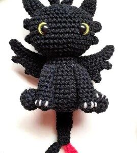 Receita de Amigurumi · Banguela (Fúria da Noite - Como treinar seu dragão) + Bonus