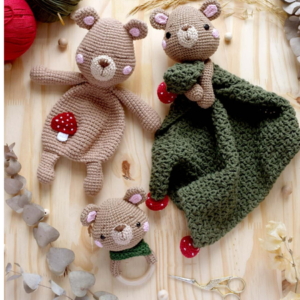 Receita de amigurumiem PDF - Naninhas e Chocalhos  de Ursinhos