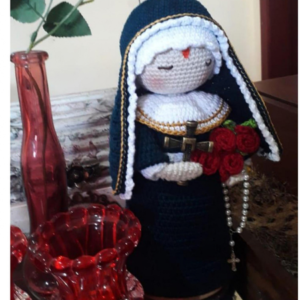 Receita de amigurumi em PDF -Santa Rita de Cassia - 25cm
