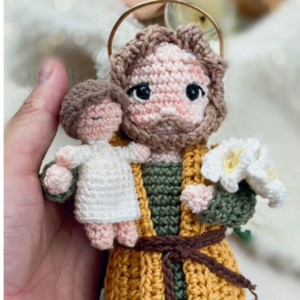 Receita de amigurumi em PDF - São José - 15cm